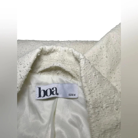 Because Of Alice BOA Cream Textured Blazer Size M - Picture 6 of 8